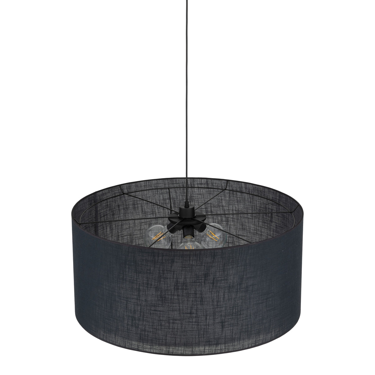 Lustră TK Lighting Largo, negru, 3 x E27, 11486
