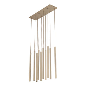 Lustră TK Lighting Ferro Bară, nisip, șampanie, 10 x G9, 11491
