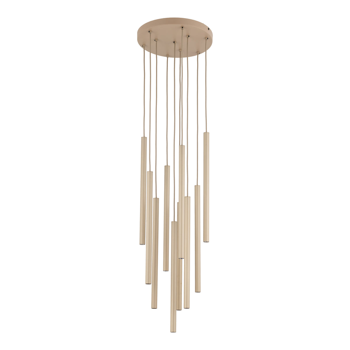 Lustră TK Lighting Ferro Rotund, nisip, șampanie, 10 x G9, 11494