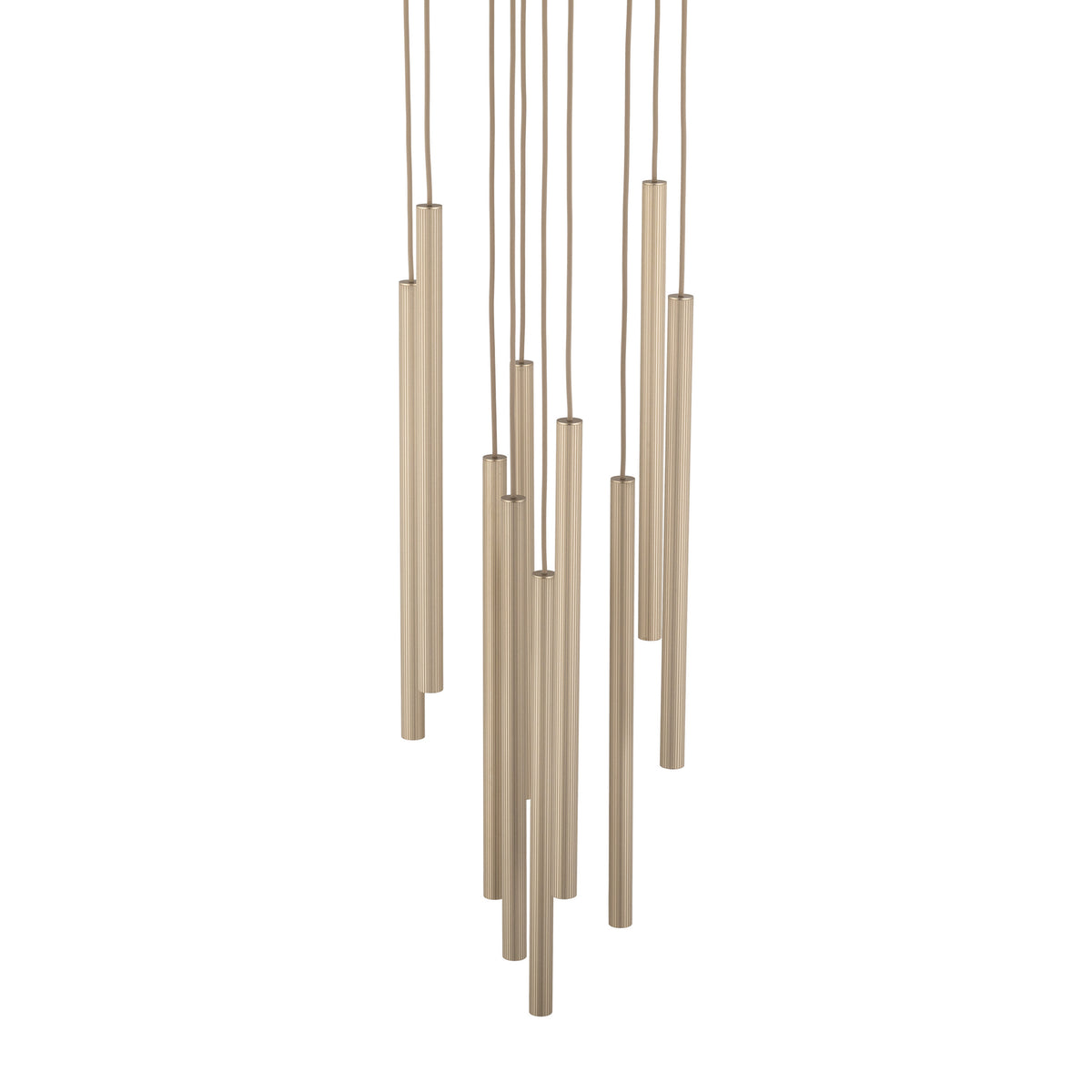Lustră TK Lighting Ferro Rotund, nisip, șampanie, 10 x G9, 11494