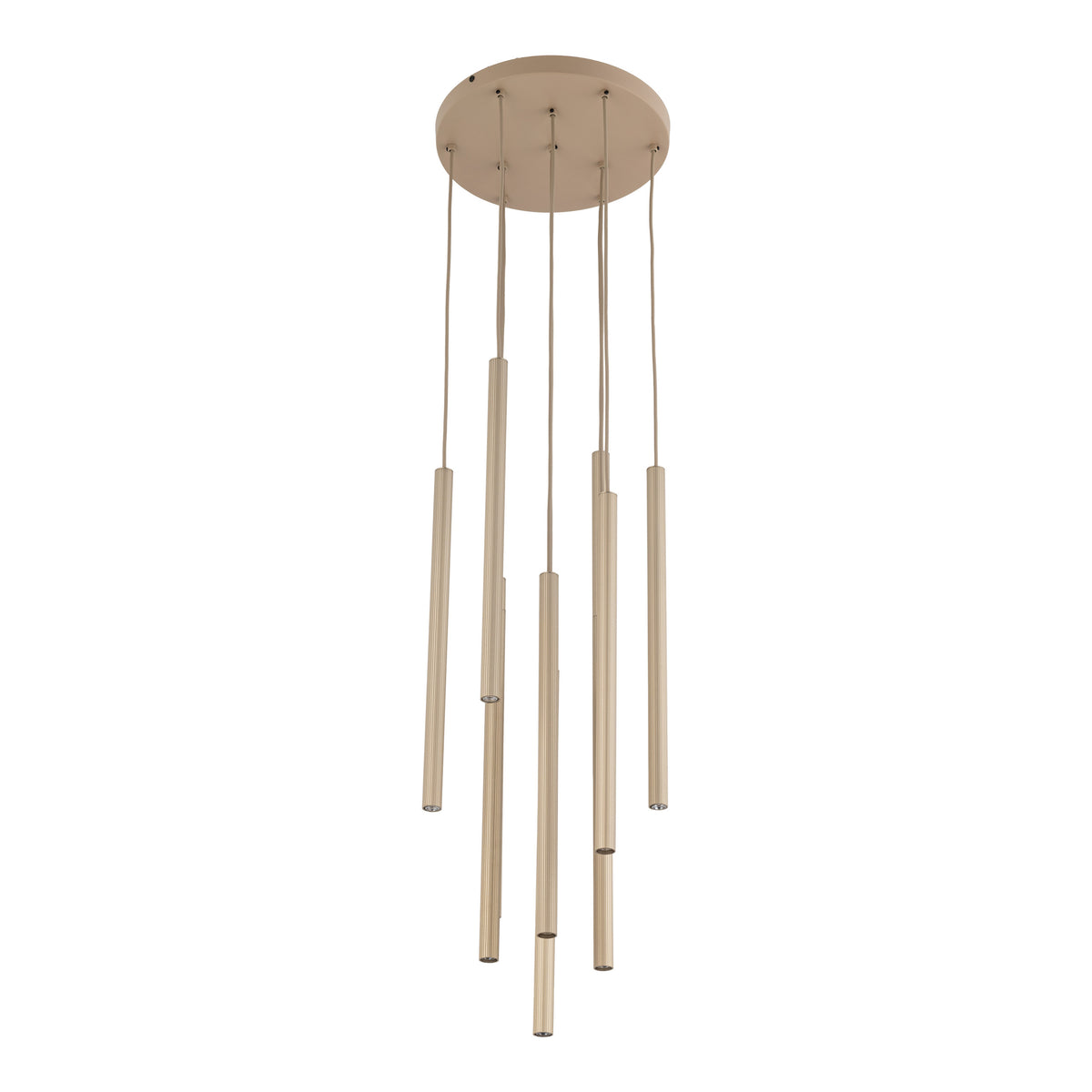 Lustră TK Lighting Ferro Rotund, nisip, șampanie, 10 x G9, 11494