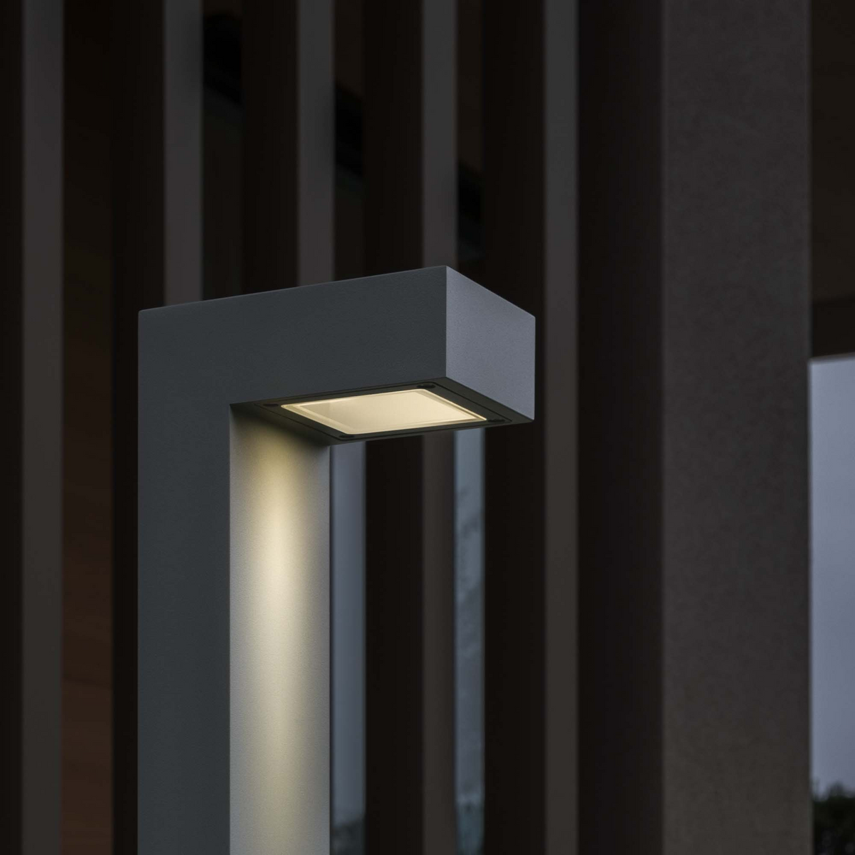 Stâlp de iluminat exterior Ideal Lux Sirio PT2, negru, H80 cm, 115108