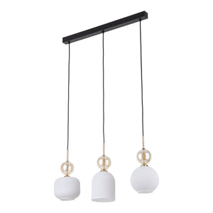Lustră TK Lighting Sophia, coniac, alb, 3 x E14, 11591