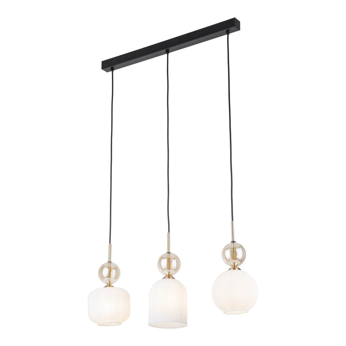 Lustră TK Lighting Sophia, coniac, alb, 3 x E14, 11591