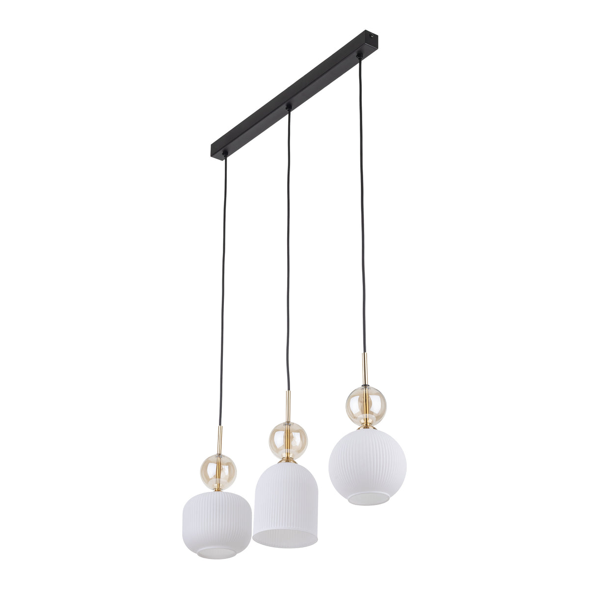 Lustră TK Lighting Sophia, coniac, alb, 3 x E14, 11591
