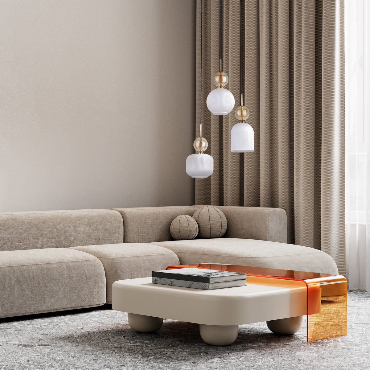 Lustră TK Lighting Sophia Cognacwhite, 3 x E14, 11592