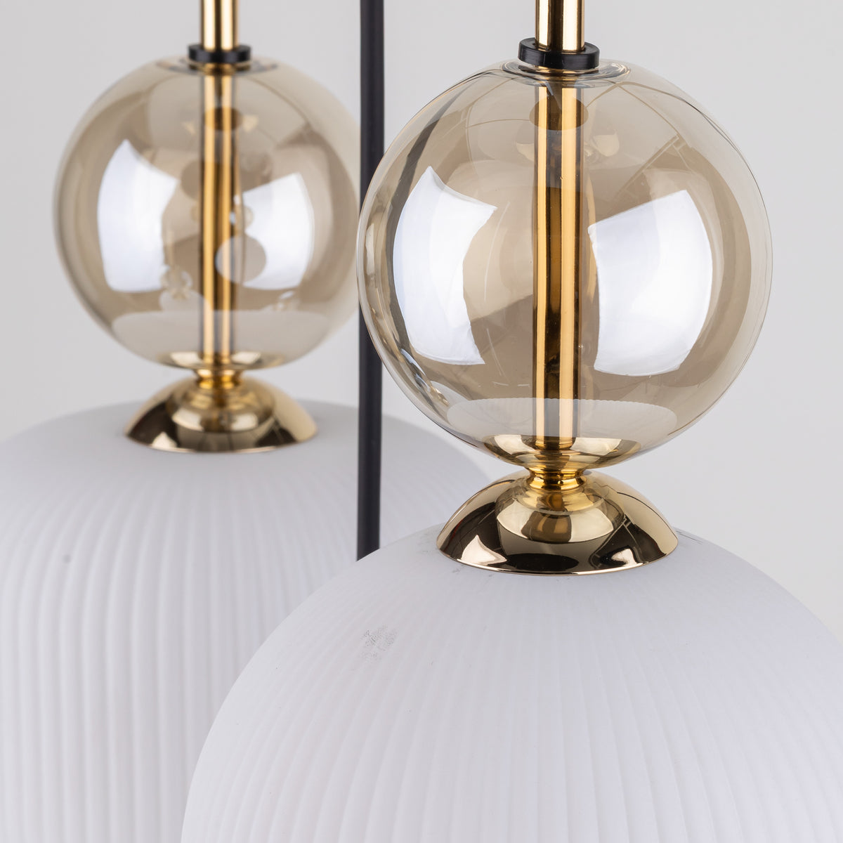 Lustră TK Lighting Sophia, coniac, alb, 5 x E14, 11593