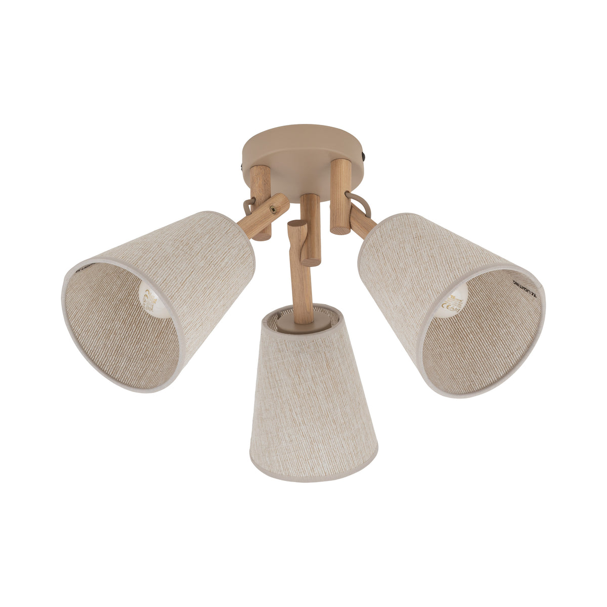 Plafonieră TK Lighting Vaio, nisip, 3 x E27, 11605
