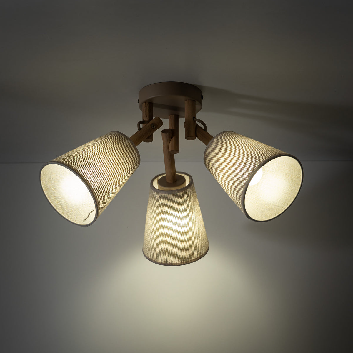 Plafonieră TK Lighting Vaio, nisip, 3 x E27, 11605