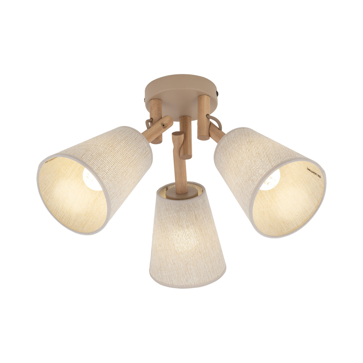 Plafonieră TK Lighting Vaio, nisip, 3 x E27, 11605