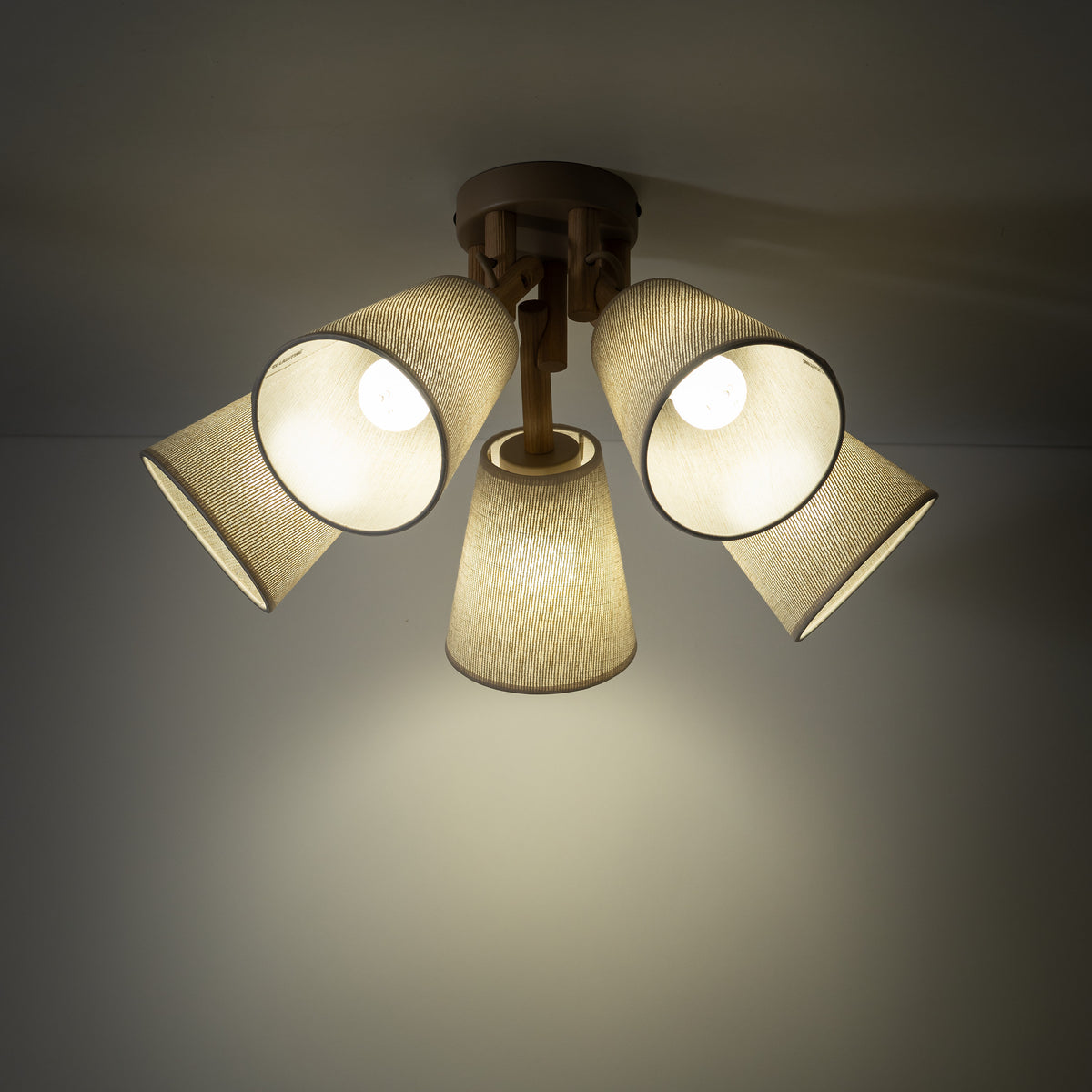 Plafonieră TK Lighting Vaio, nisip, 5 x E27, 11606