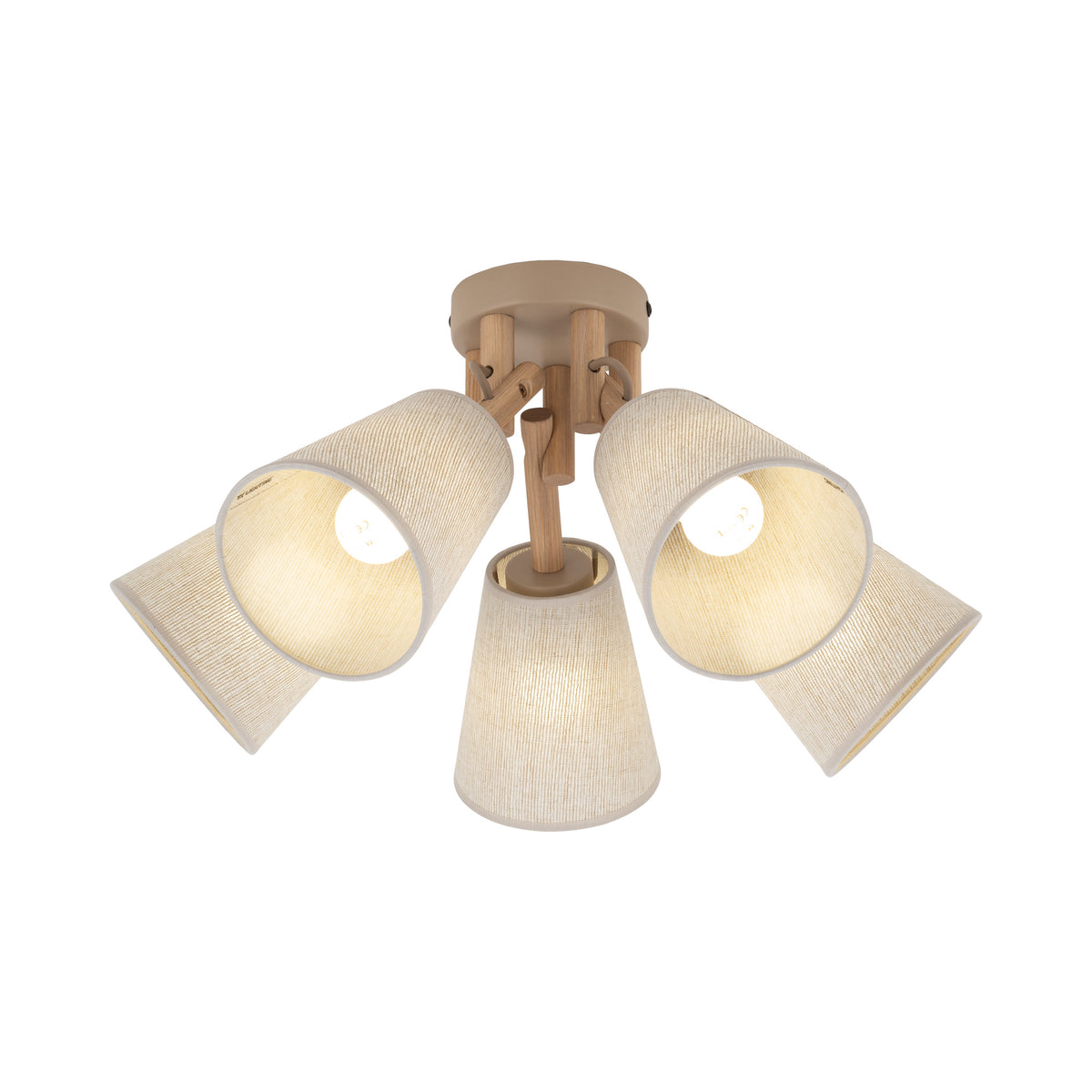 Plafonieră TK Lighting Vaio, nisip, 5 x E27, 11606