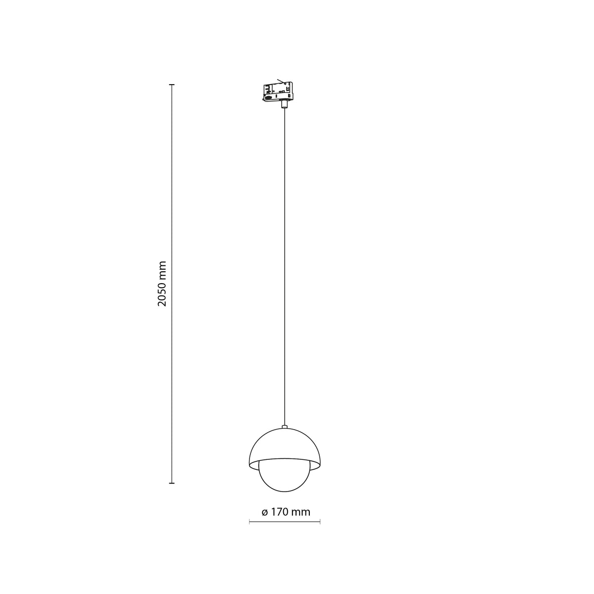 Spot pe șină TK Lighting Tracer Trifazat Bono, negru, 11658