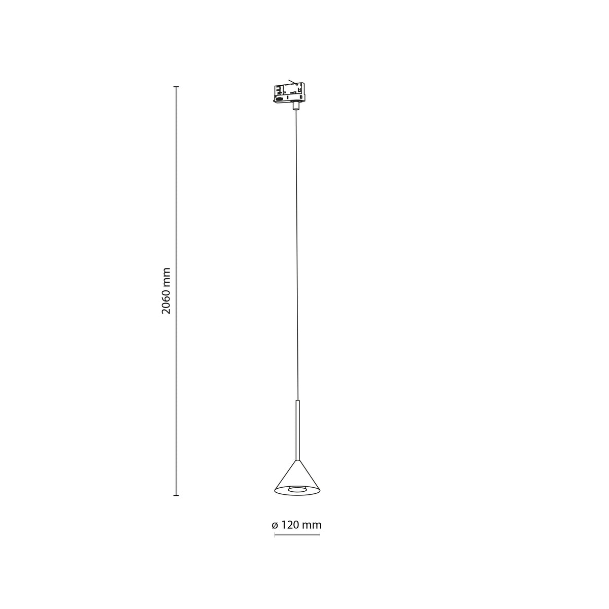 Spot pe șină TK Lighting Tracer Trifazat Cono, negru, 11659