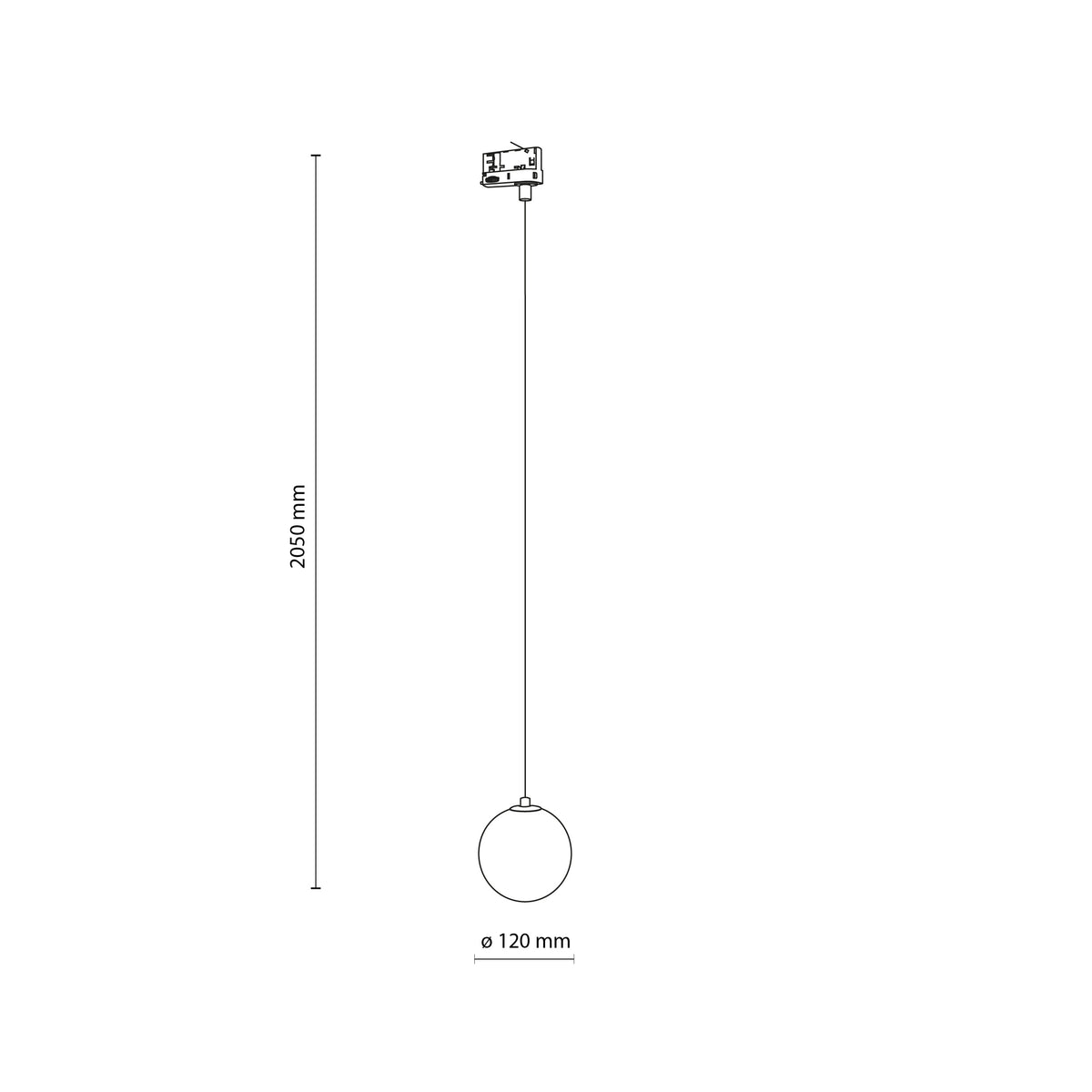 Spot pe șină TK Lighting Tracer Trifazat Glass, negru, grafit, 11662