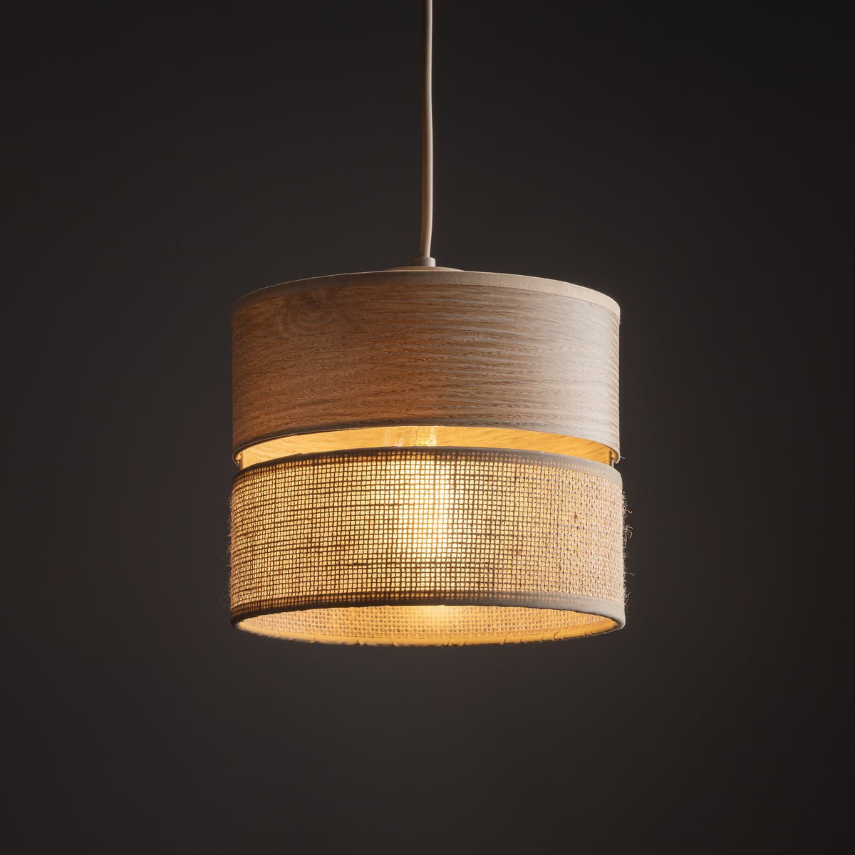 Pendul TK Lighting Dorma, lemn, iută, 11785