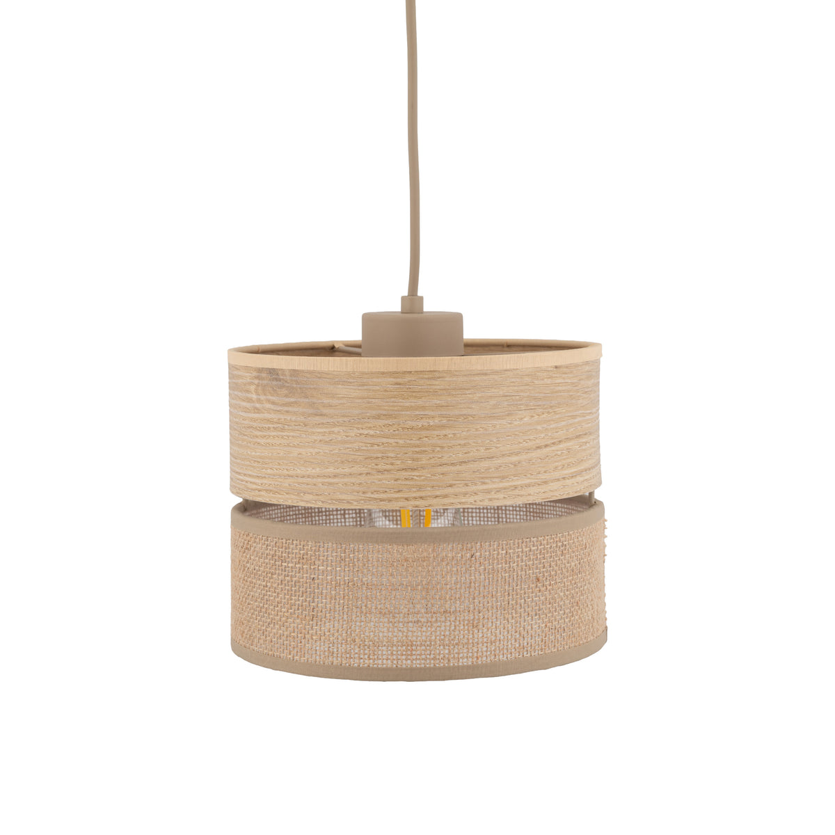 Pendul TK Lighting Dorma, lemn, iută, 11785