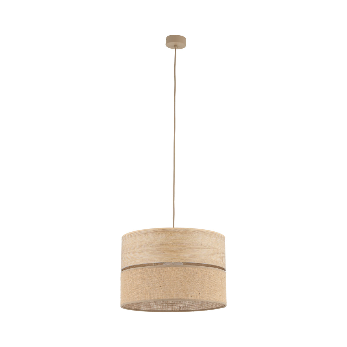 Pendul TK Lighting Dorma, lemn, iută, 11786