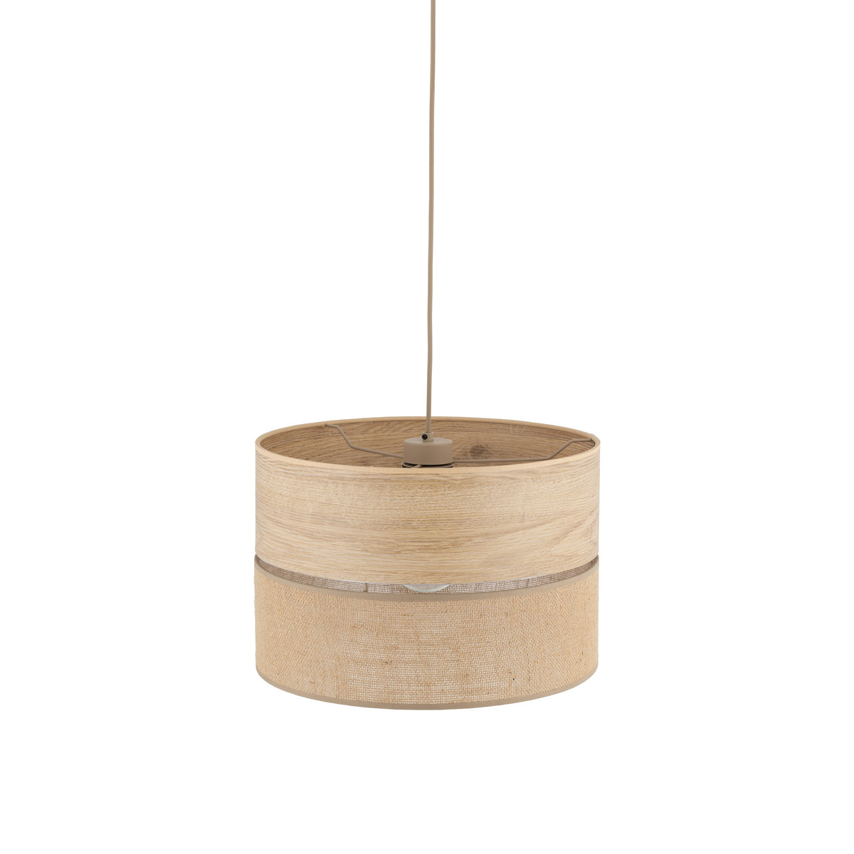 Pendul TK Lighting Dorma, lemn, iută, 11786