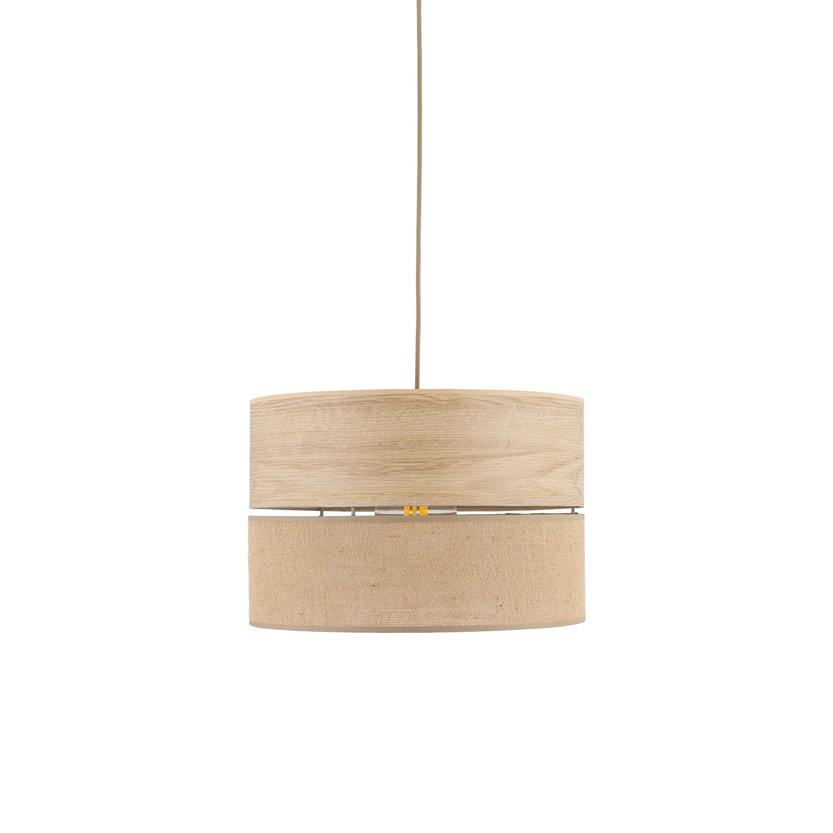 Pendul TK Lighting Dorma, lemn, iută, 11786