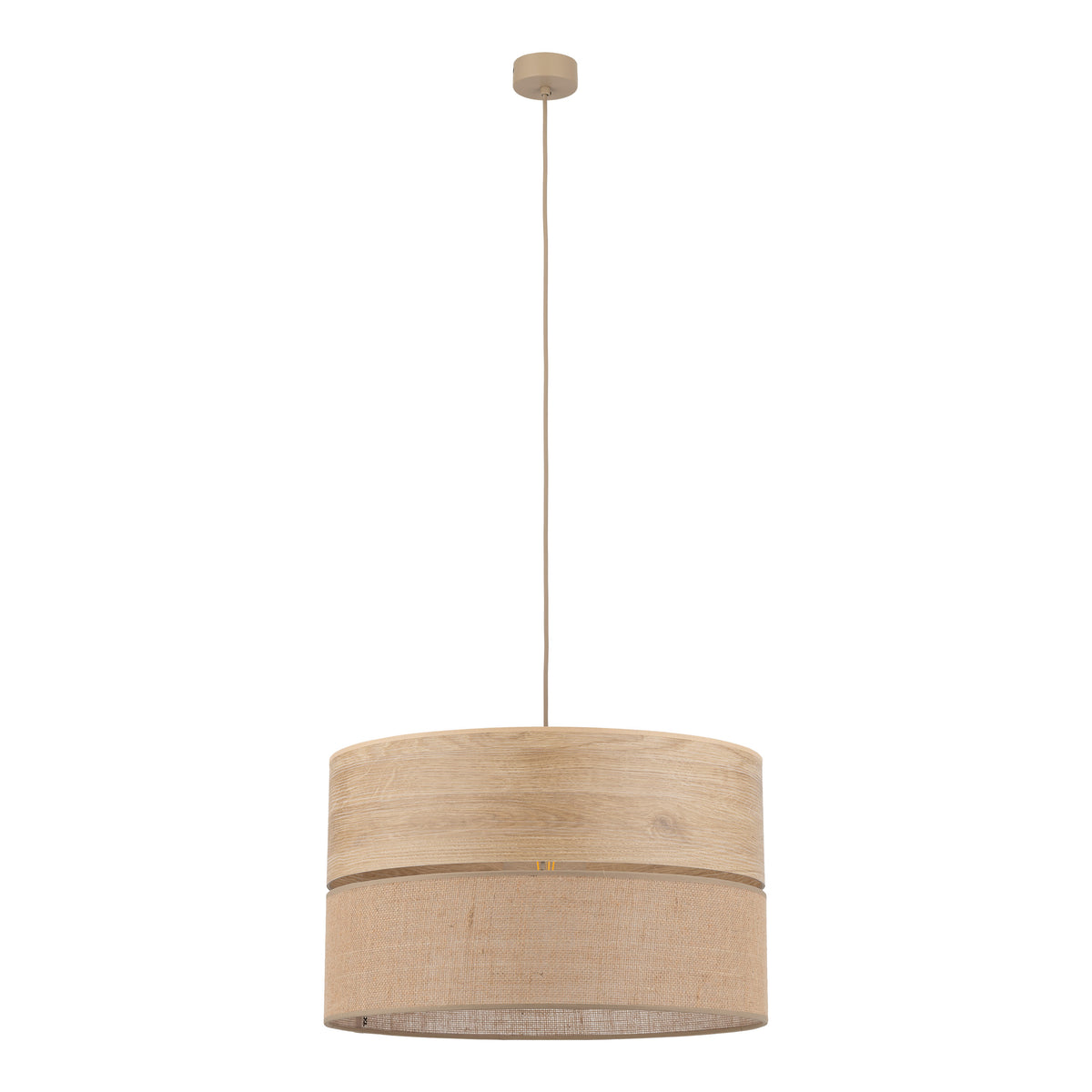 Pendul TK Lighting Dorma, lemn, iută, 11787