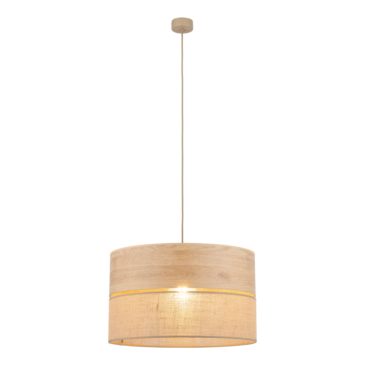 Pendul TK Lighting Dorma, lemn, iută, 11787