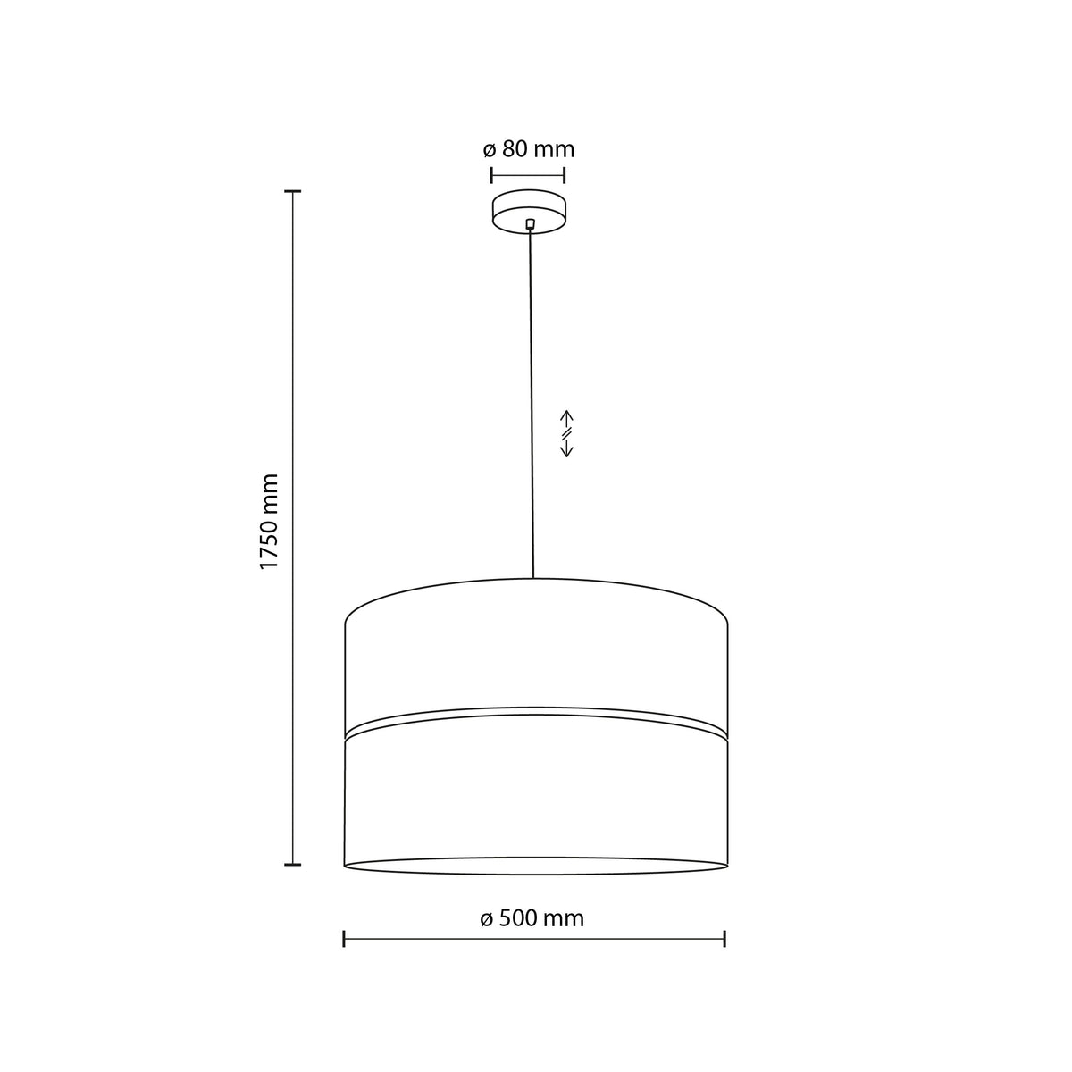 Pendul TK Lighting Dorma, lemn, iută, 11787