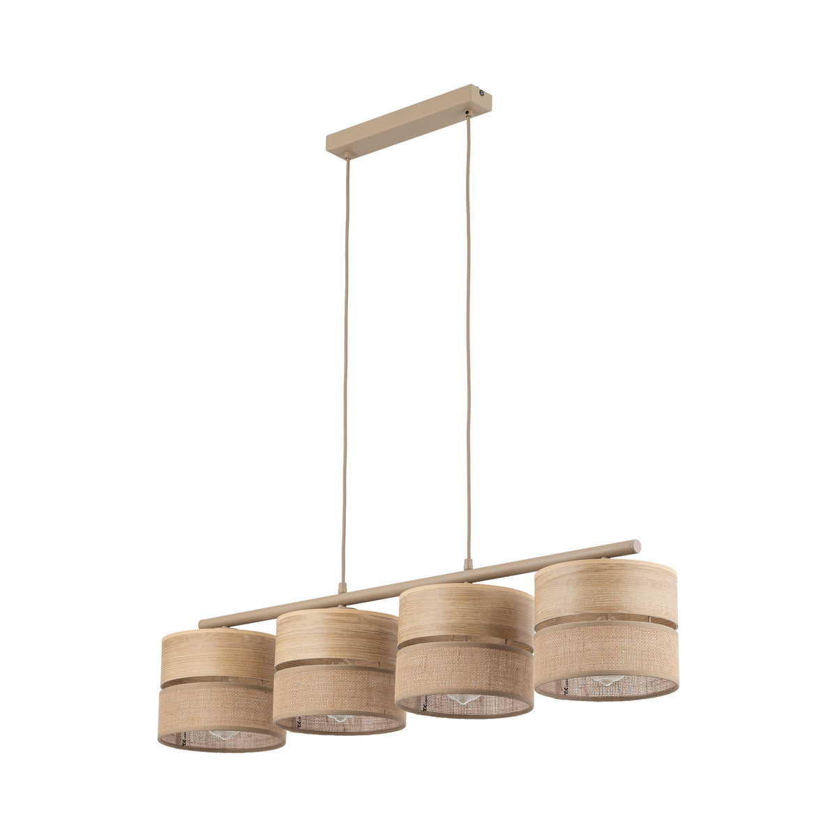 Lustră TK Lighting Dorma, lemn, iută, 4 x E27, 11789