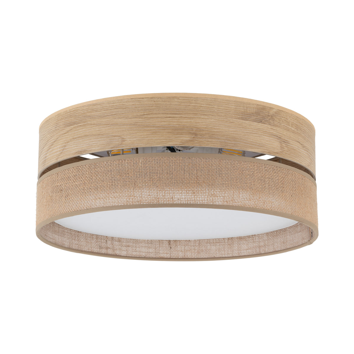 Plafonieră TK Lighting Dorma, lemn, iută, 4 x E27, 11790
