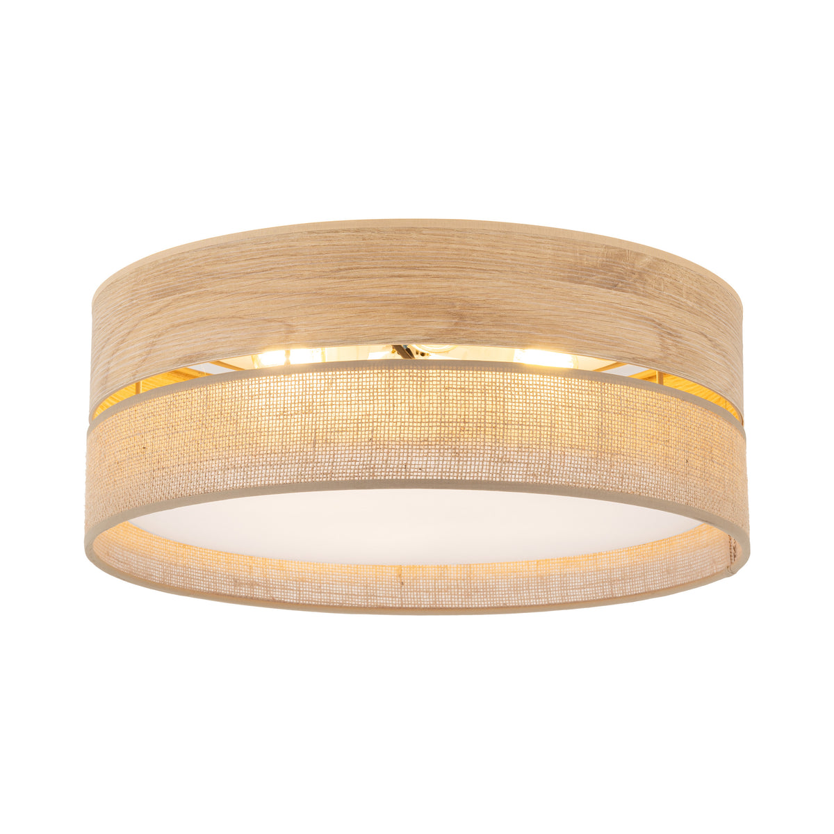 Plafonieră TK Lighting Dorma, lemn, iută, 4 x E27, 11790