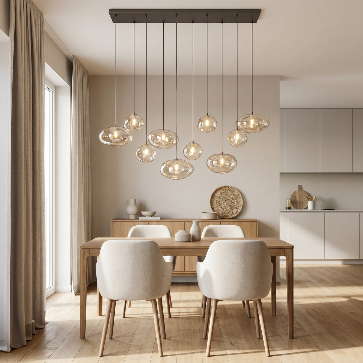 Lustră TK Lighting Nebia, maro, 10 x G9, 11793