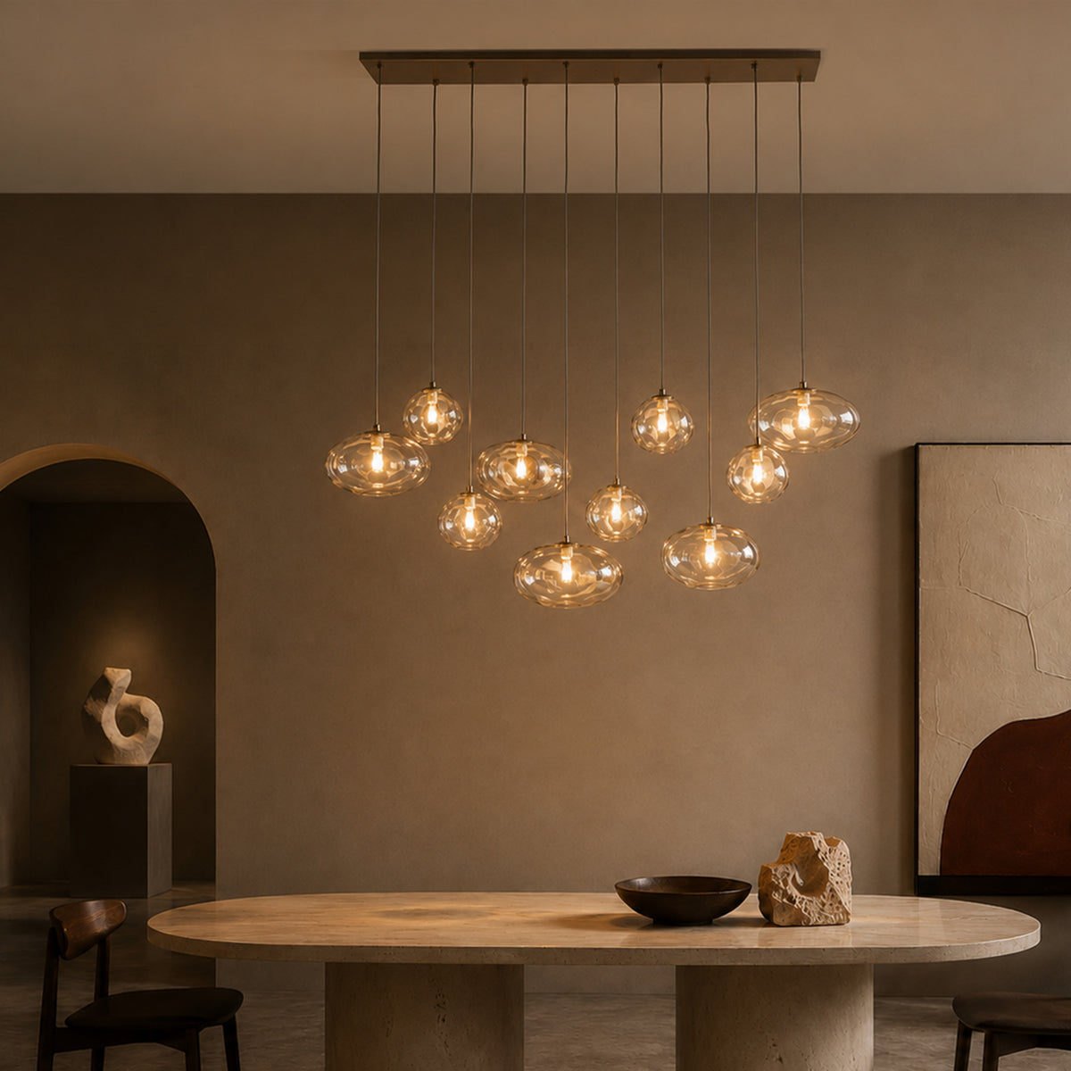 Lustră TK Lighting Nebia, maro, 10 x G9, 11793