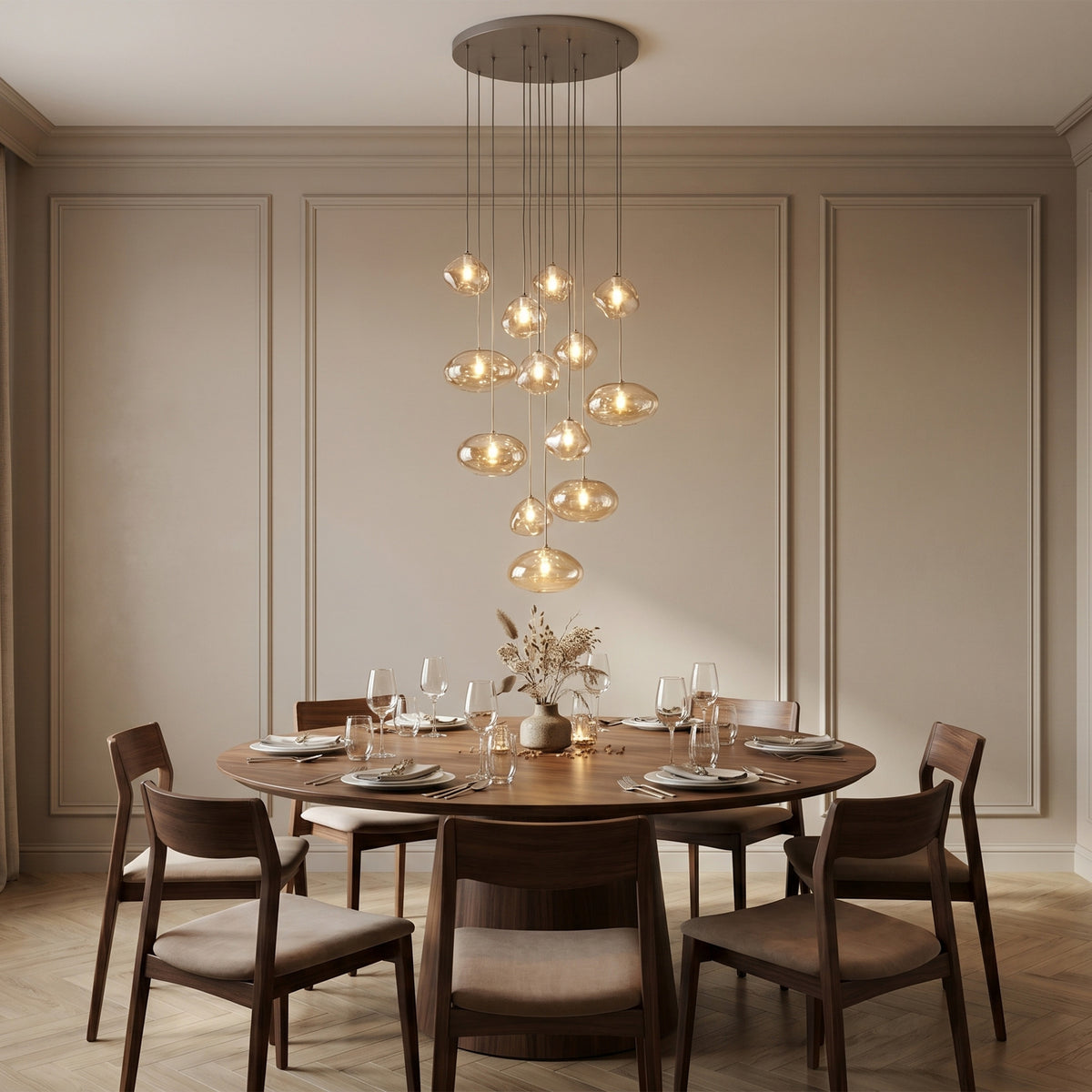 Lustră TK Lighting Nebia, maro, 13 x G9, 11794