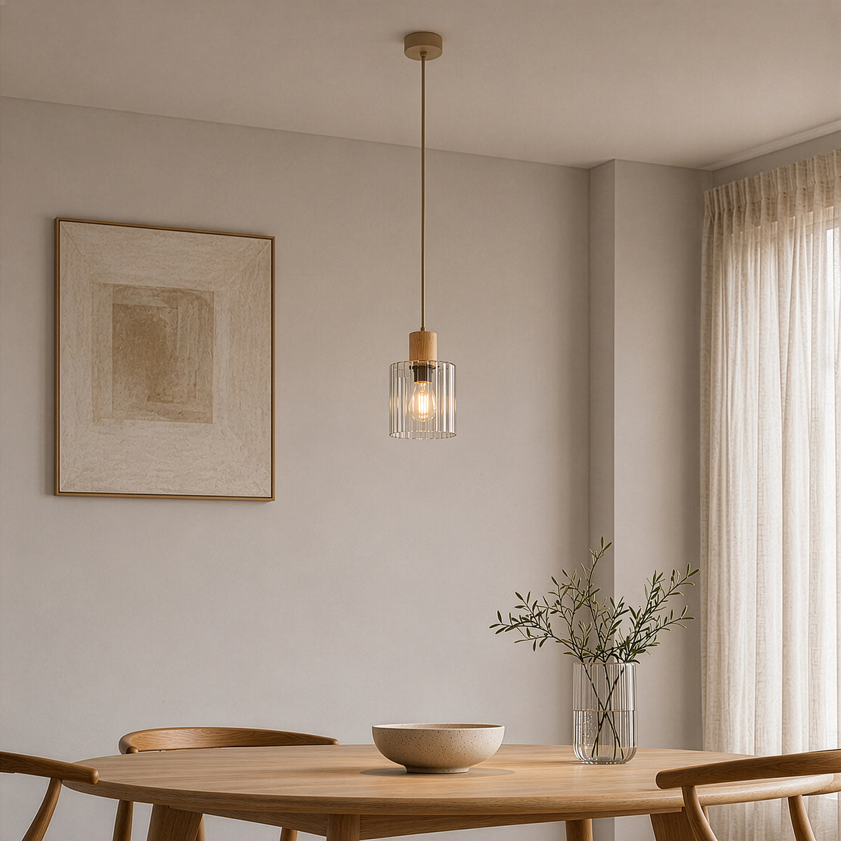 Pendul TK Lighting Sierra, lemn, 11800