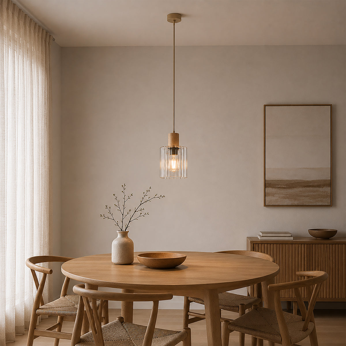 Pendul TK Lighting Sierra, lemn, 11800