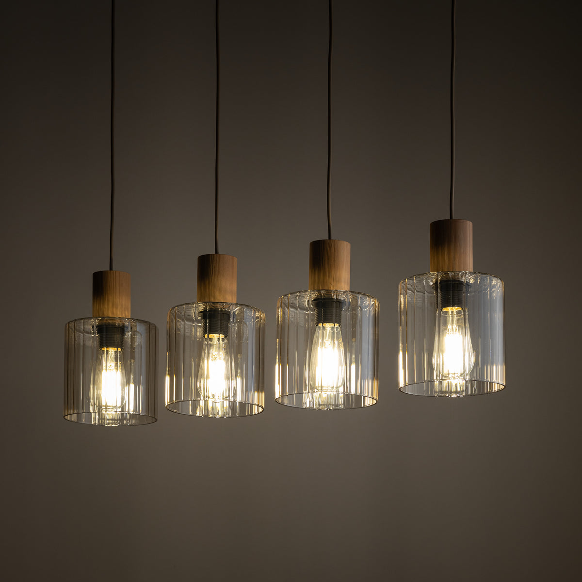 Lustră TK Lighting Sierra, lemn, 4 x E27, 11802
