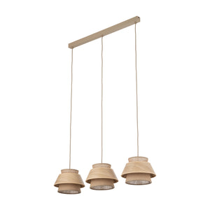 Lustră TK Lighting Kalum, lemn, 3 x E27, 11810