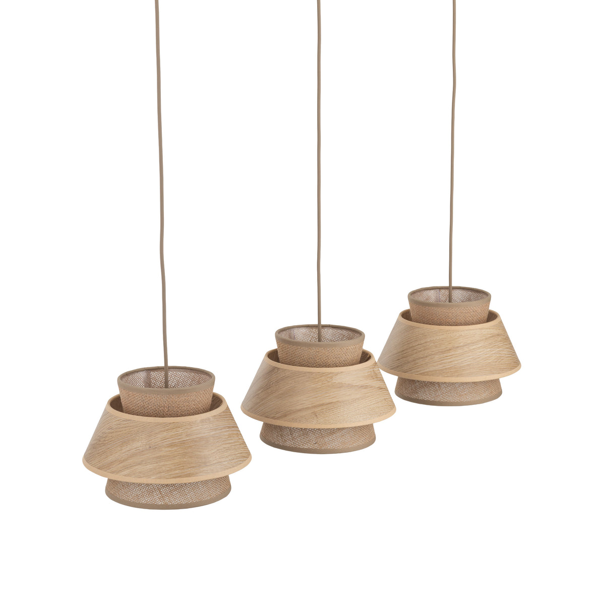 Lustră TK Lighting Kalum, lemn, 3 x E27, 11810