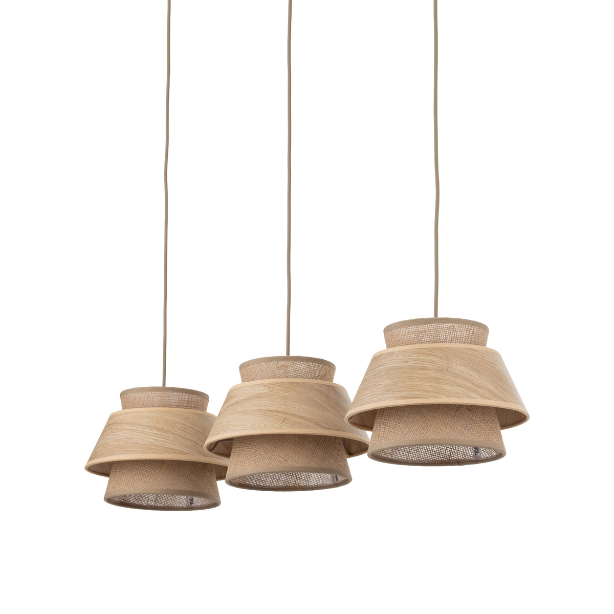 Lustră TK Lighting Kalum, lemn, 3 x E27, 11810