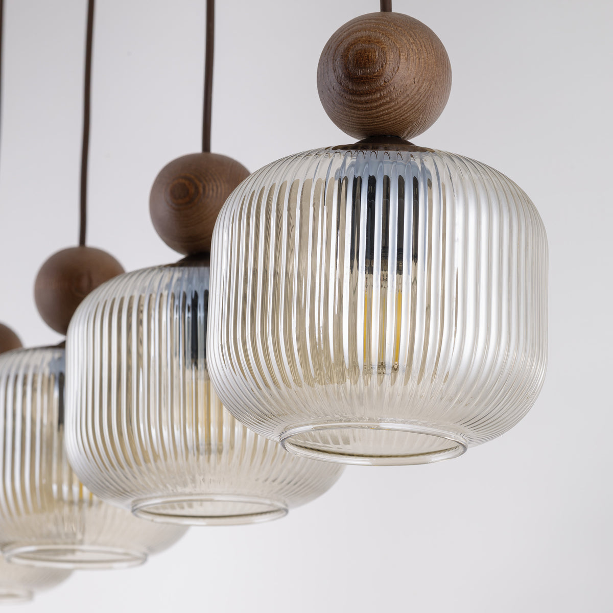 Lustră TK Lighting Ballo Bară, nuc, 4 x E14, 11839