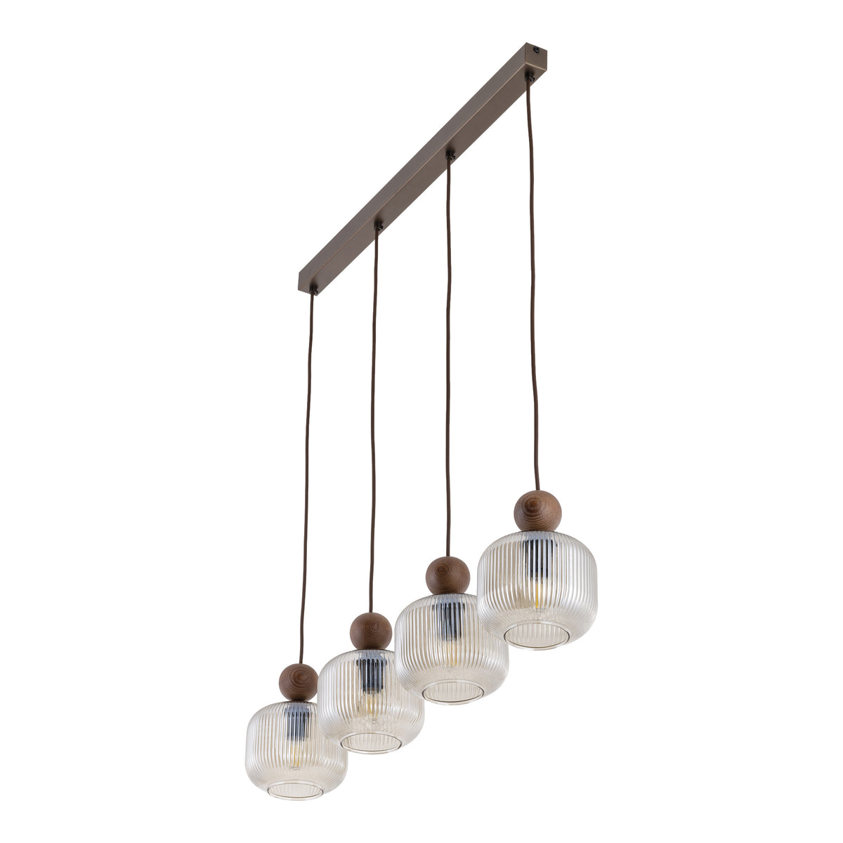 Lustră TK Lighting Ballo Bară, nuc, 4 x E14, 11839