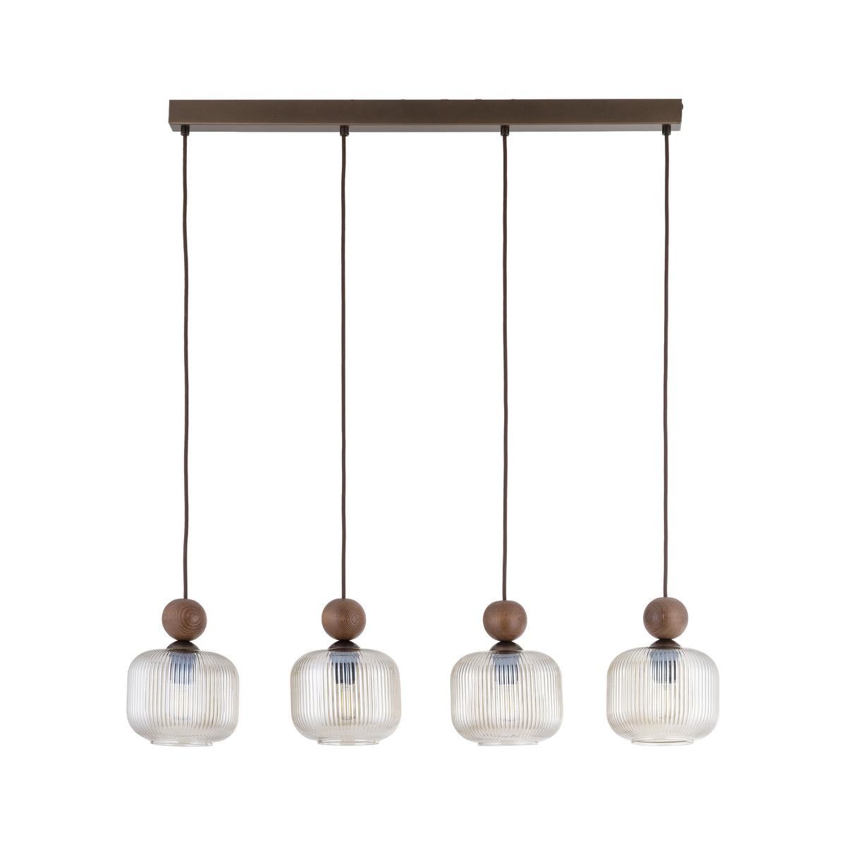 Lustră TK Lighting Ballo Bară, nuc, 4 x E14, 11839