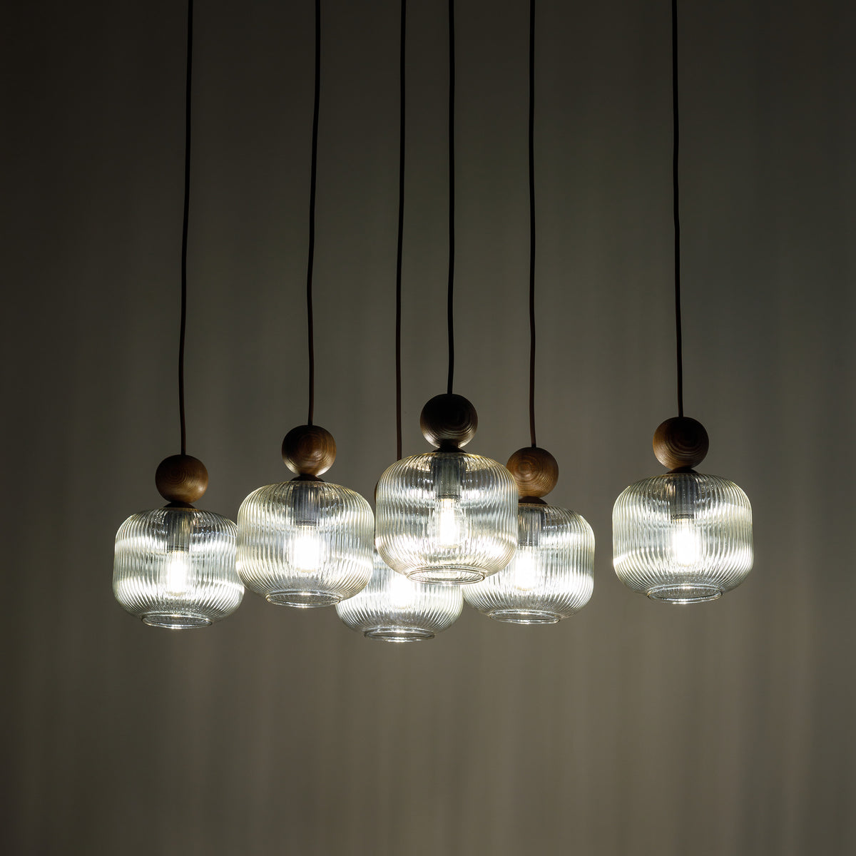 Lustră TK Lighting Ballo, nuc, 6 x E14, 11840