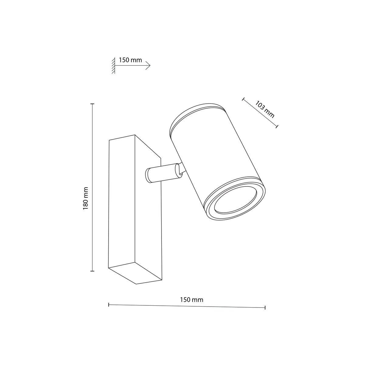 Aplică TK Lighting Nexo, alb, 11848
