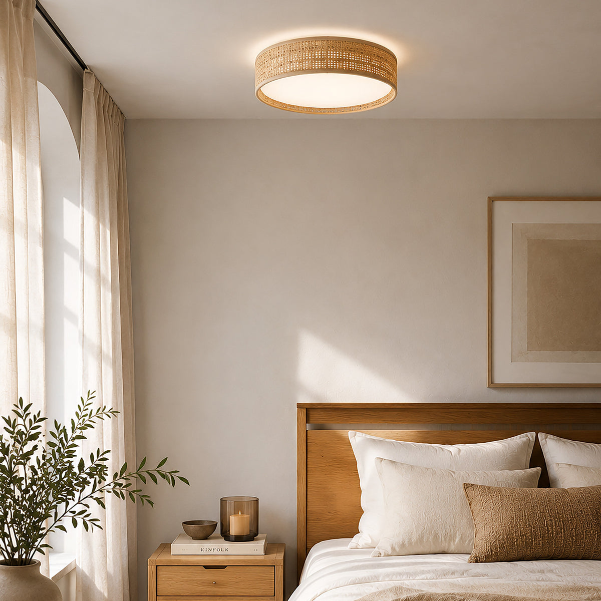 Plafonieră TK Lighting Demi Rafia, 11854