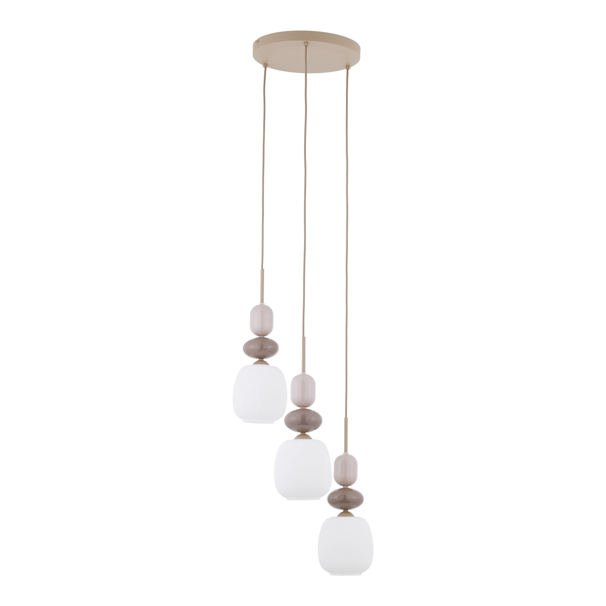 Lustră TK Lighting Zen Botti Rotund, nisip, alb, 3 x E14, 11872