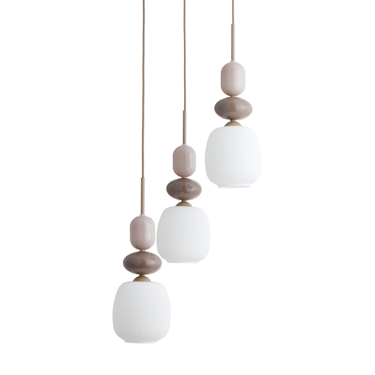 Lustră TK Lighting Zen Botti Rotund, nisip, alb, 3 x E14, 11872