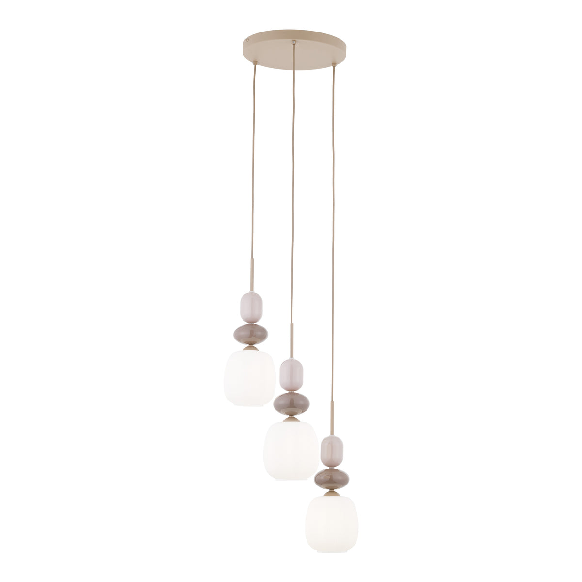 Lustră TK Lighting Zen Botti Rotund, nisip, alb, 3 x E14, 11872