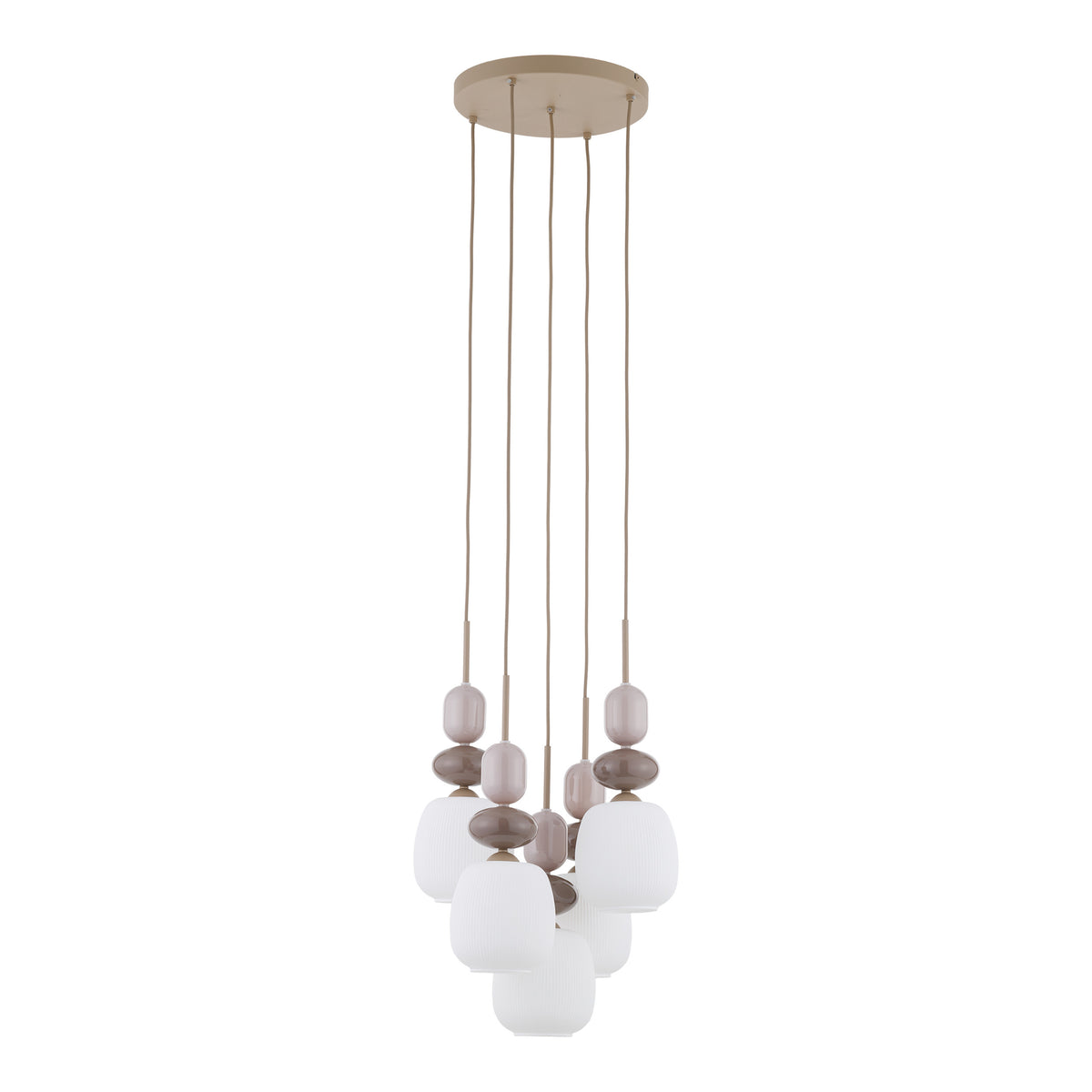 Lustră TK Lighting Zen Botti Rotund, nisip, alb, 5 x E14, 11874