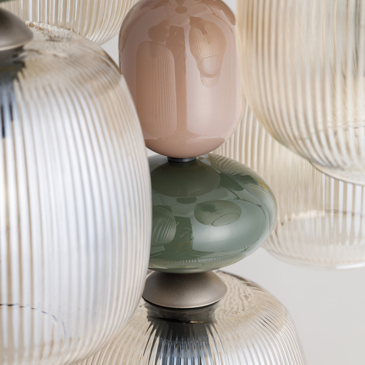 Lustră TK Lighting Zen Botti Rotund, maro, coniac, 5 x E14, 11879